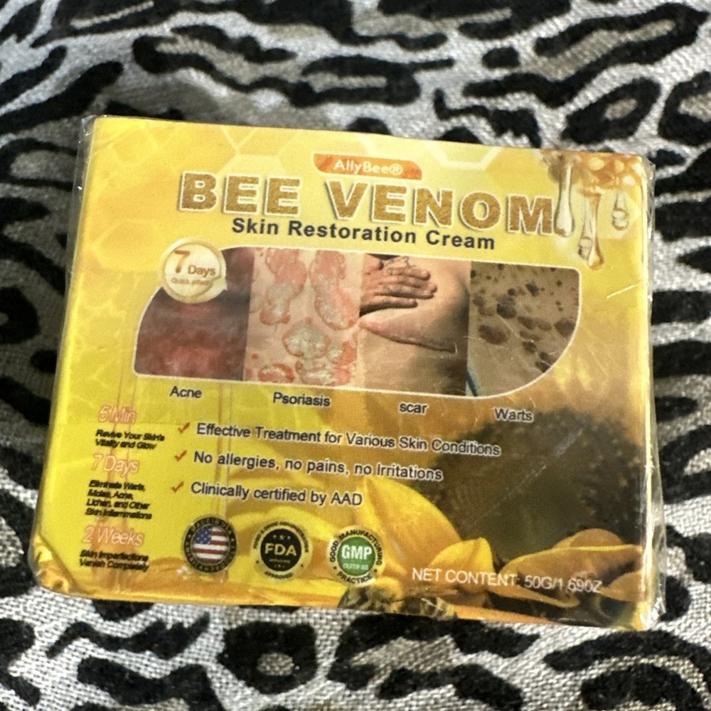 Ally Bee Bee Venom Skin Restoration Cream Acne Psoriasis Scar WartsNEW!
